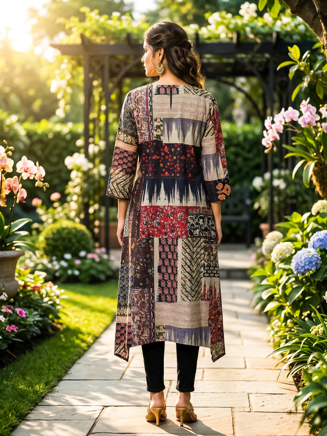 KoraKanvas Artisan Mosaic Kurta 5
