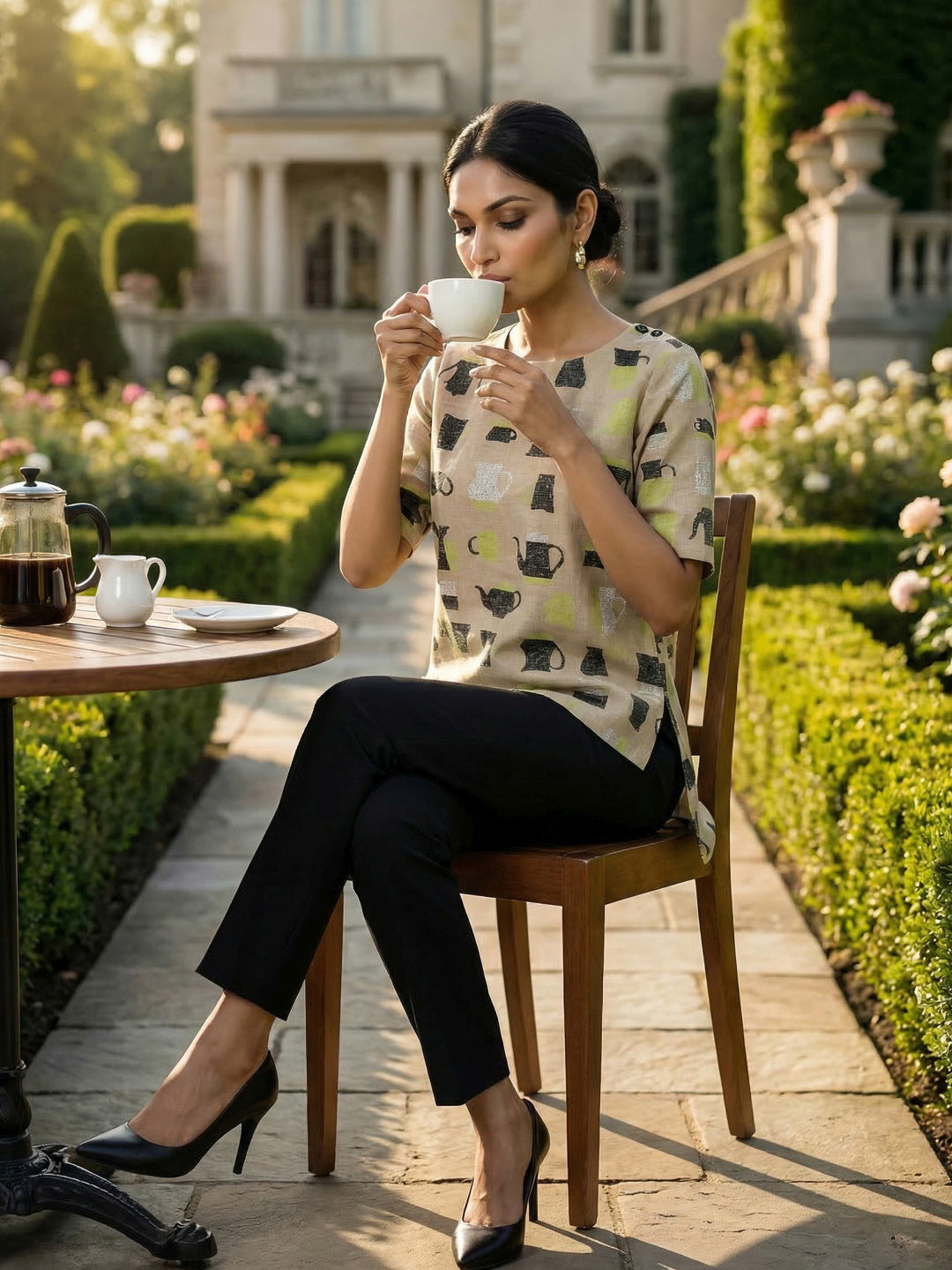 KoraKanvas Chai Shai Cotton Linen Top 5