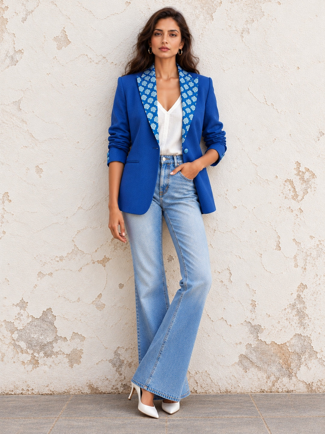 KoraKanvas Indigo Linen Blazer 5