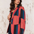 KoraKanvas Ajrakh Modal Silk Blazer