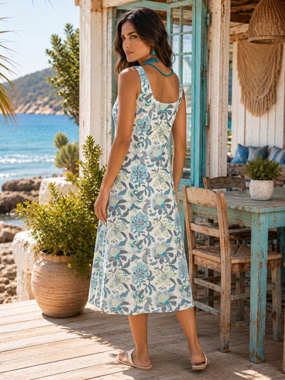 KoraKanvas Aqua Bloom Dress 3