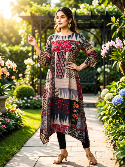 KoraKanvas Artisan Mosaic Kurta 1