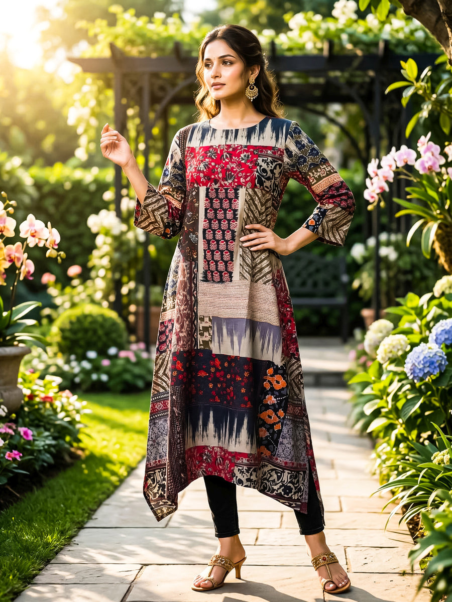 KoraKanvas Artisan Mosaic Kurta 1