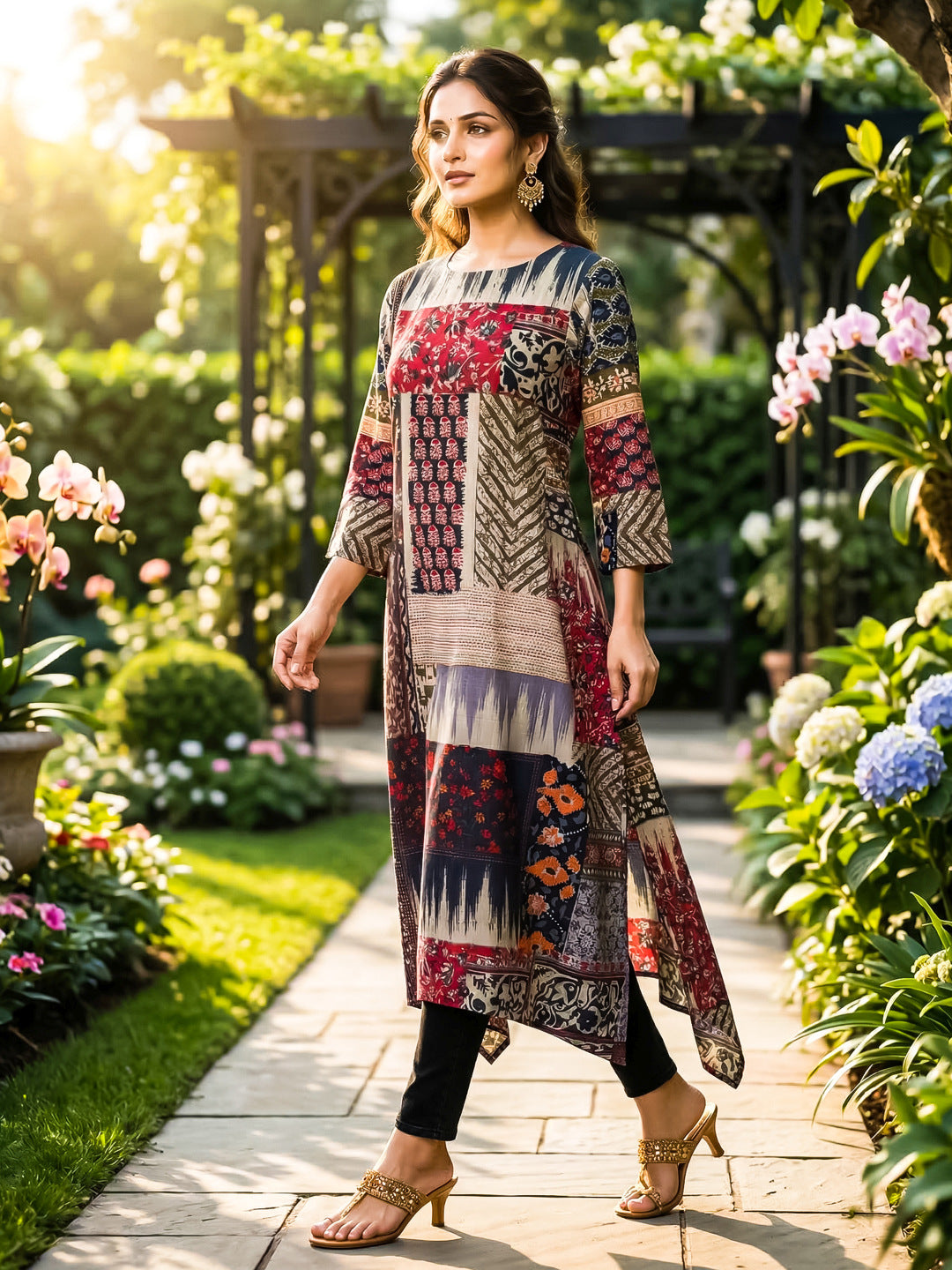KoraKanvas Artisan Mosaic Kurta 3