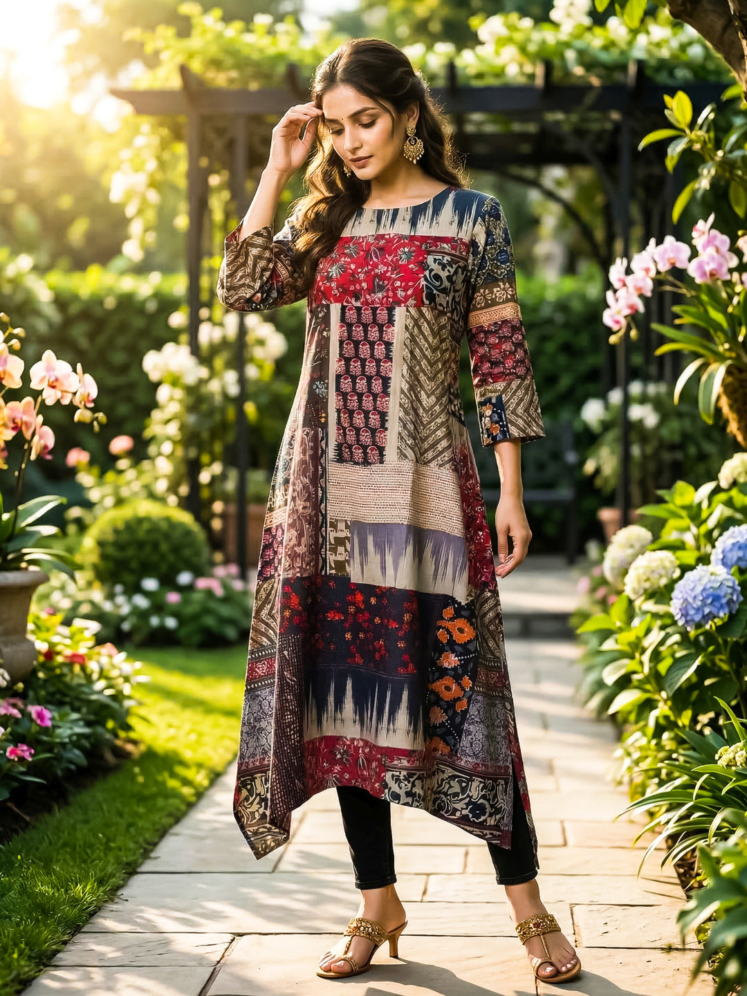 KoraKanvas Artisan Mosaic Kurta 4