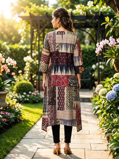 KoraKanvas Artisan Mosaic Kurta 5