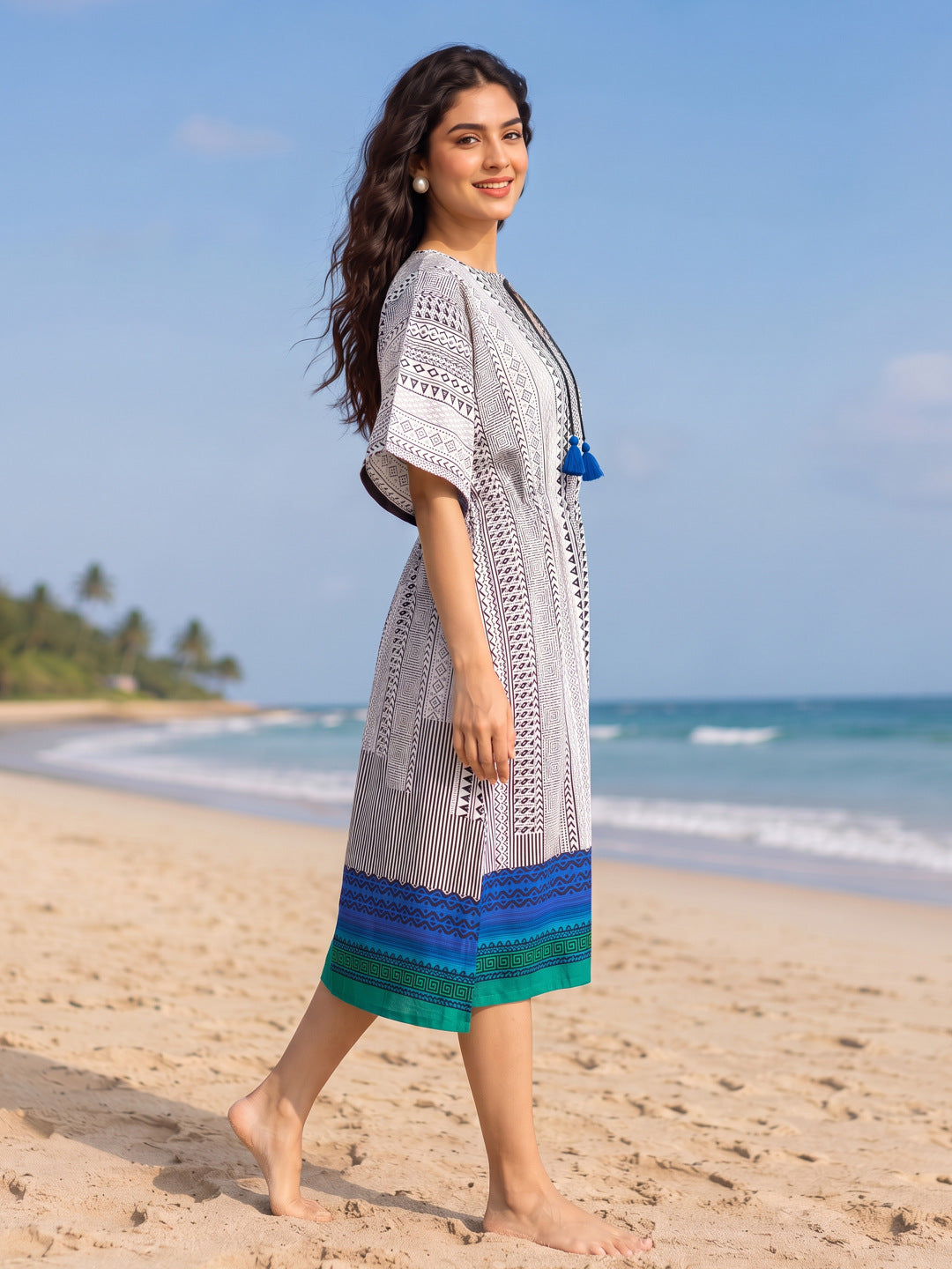 KoraKanvas Azure Tide Kaftan Dress 2