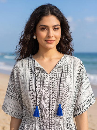 KoraKanvas Azure Tide Kaftan Dress 5