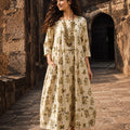 KoraKanvas Bagru Earthy Palm Dress