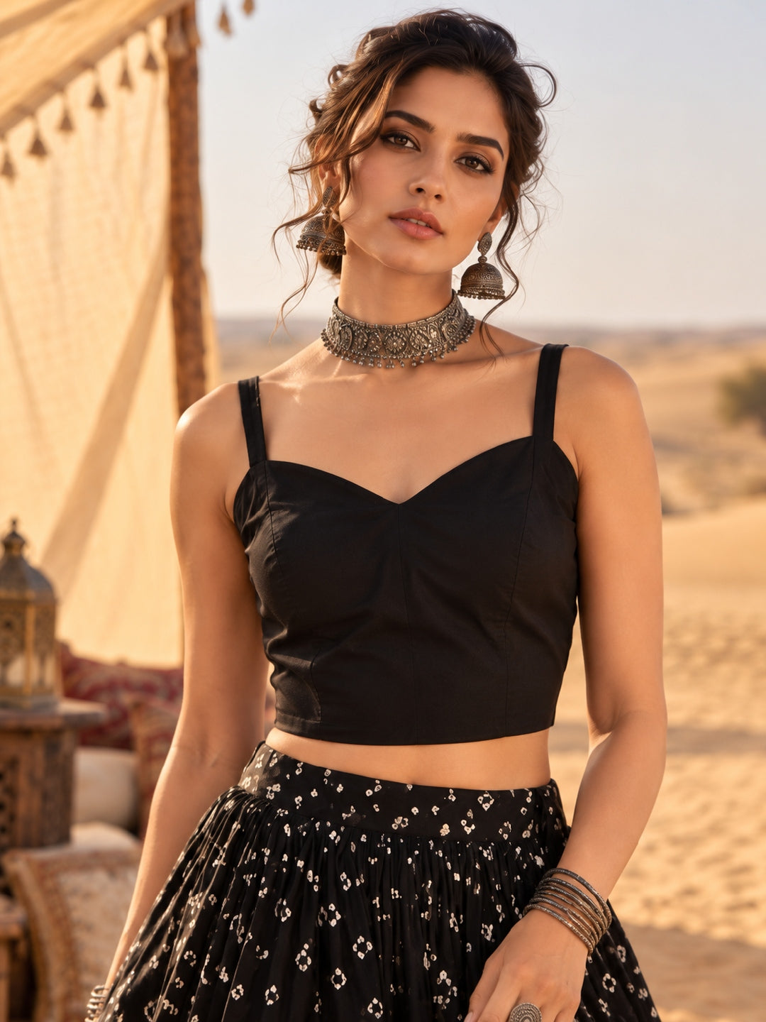 KoraKanvas Black Cotton Blouse 1