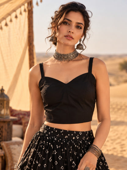 KoraKanvas Black Cotton Blouse 1