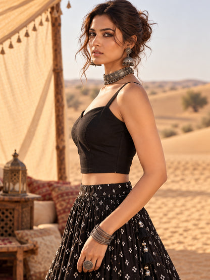 KoraKanvas Black Cotton Blouse 2
