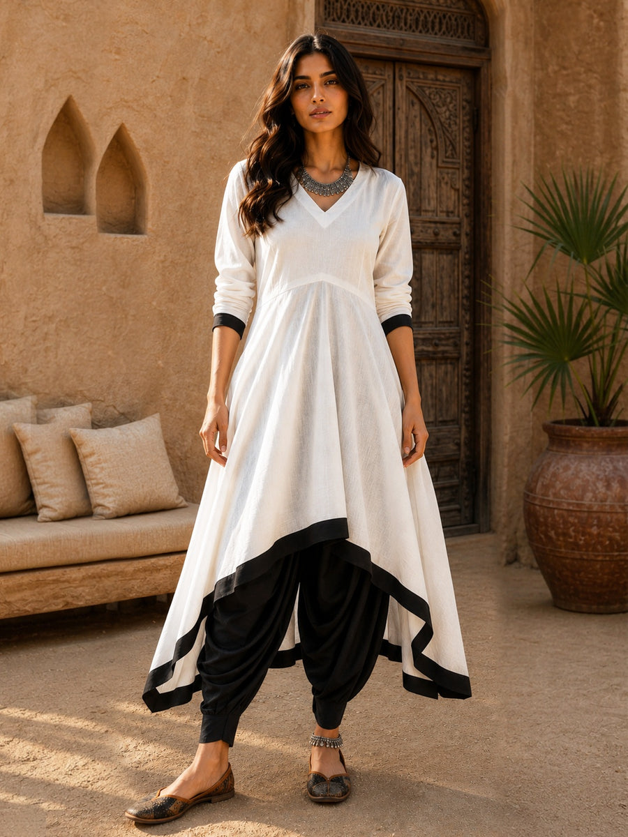 KoraKanvas Cascade Dhoti Kurta Set 1