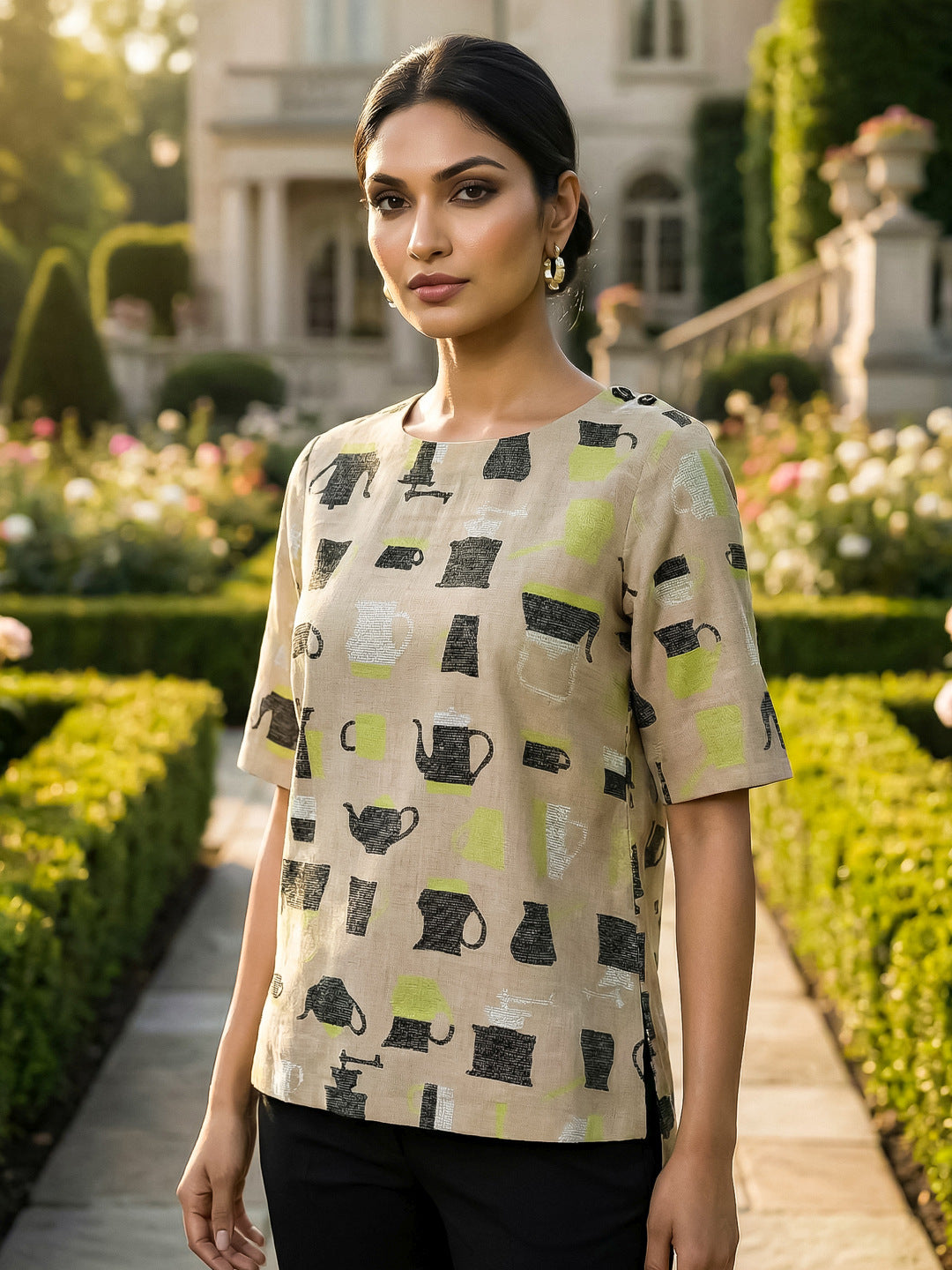 KoraKanvas Chai Shai Cotton Linen Top 1