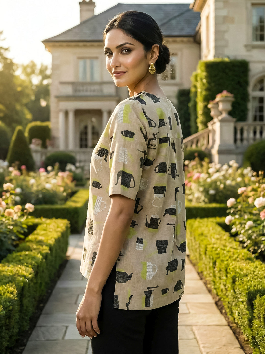 KoraKanvas Chai Shai Cotton Linen Top 2