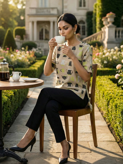 KoraKanvas Chai Shai Cotton Linen Top 5