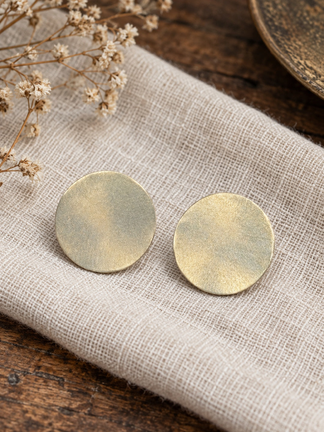 KoraKanvas Chanda Brass Studs 3