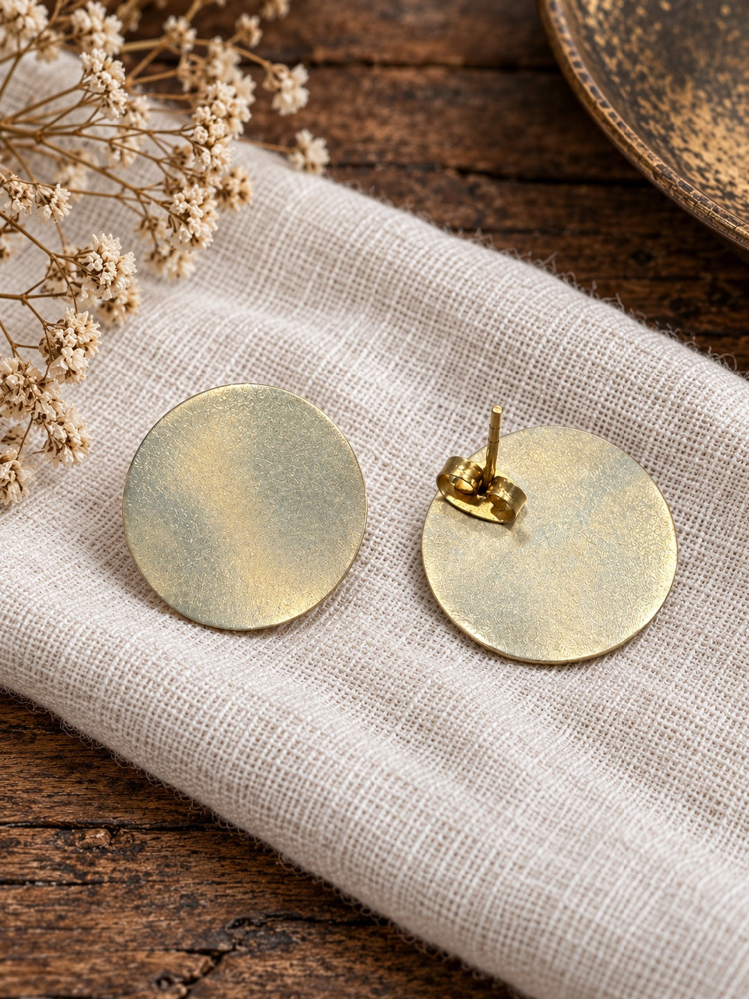 KoraKanvas Chanda Brass Studs 4