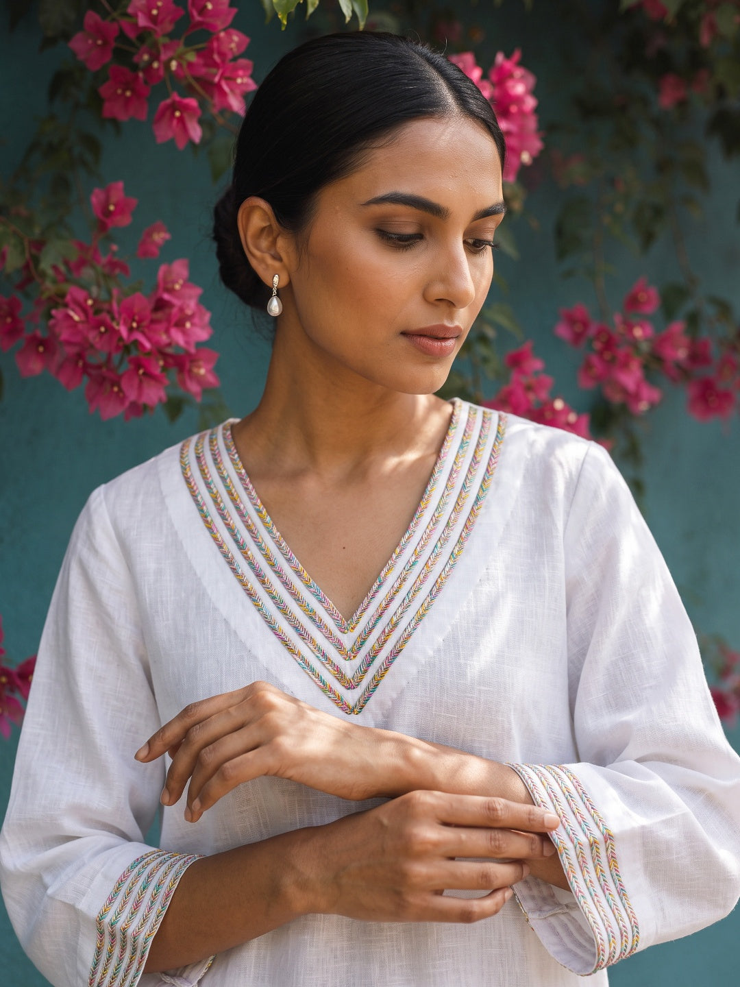 KoraKanvas Chandni Linen Kurta Set 5