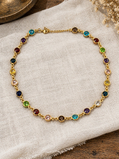 KoraKanvas Color Symphony - Circle Brass Necklace 2