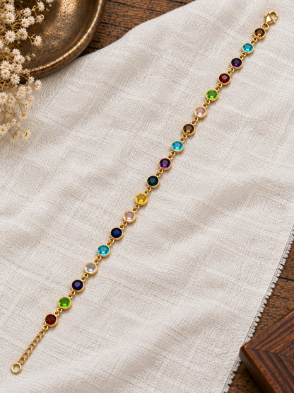 KoraKanvas Color Symphony - Circle Brass Necklace 3