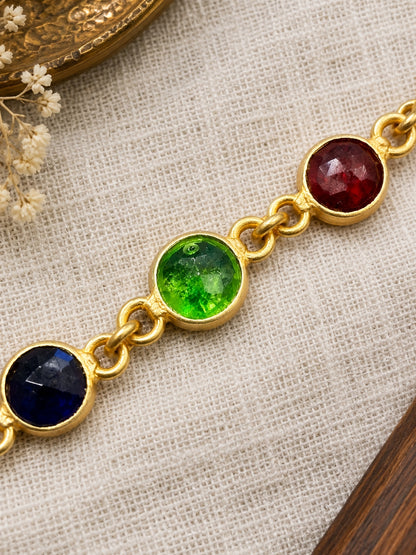KoraKanvas Color Symphony - Circle Brass Necklace 4