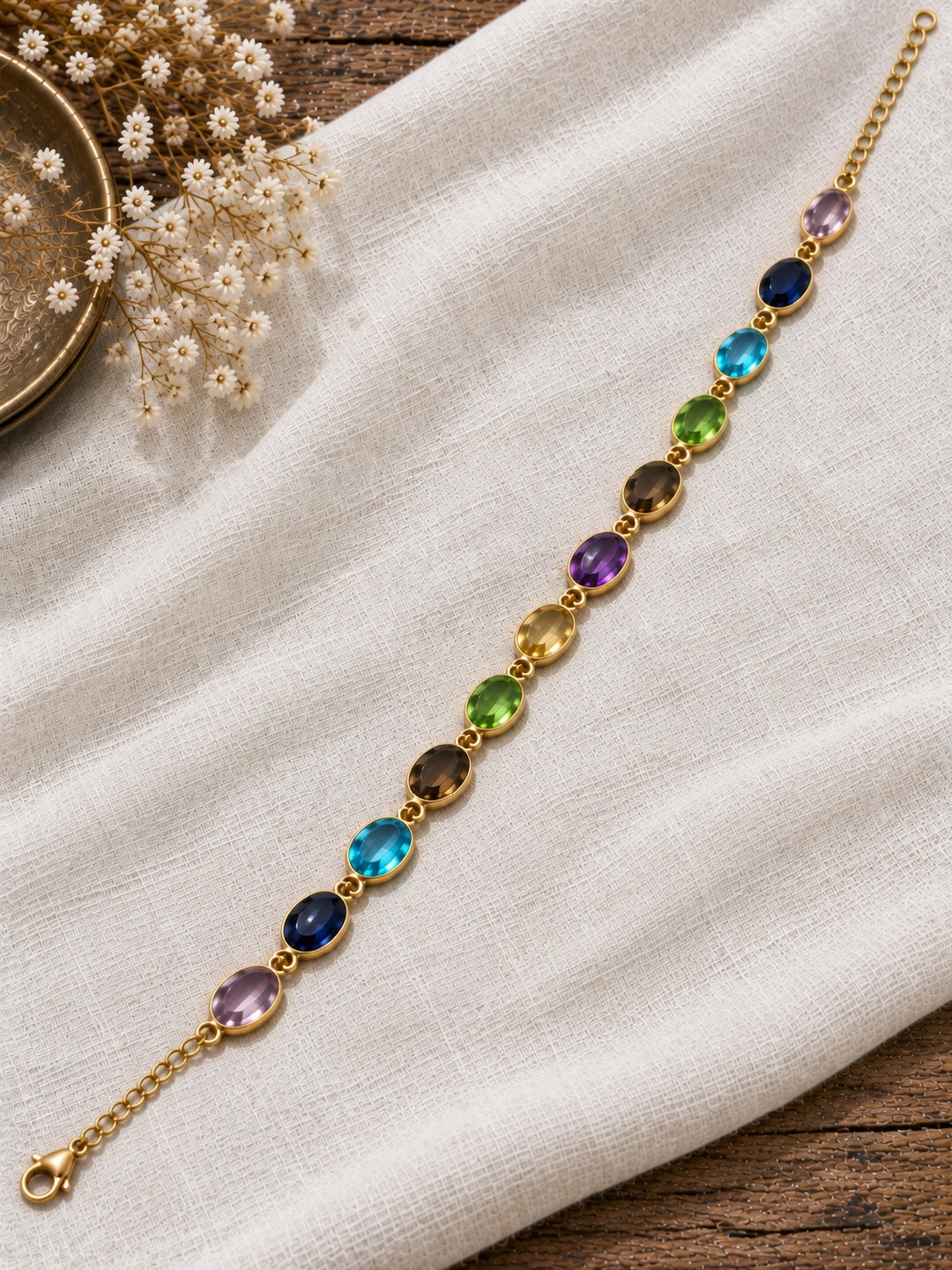 KoraKanvas Color Symphony - Oval Brass Necklace 3