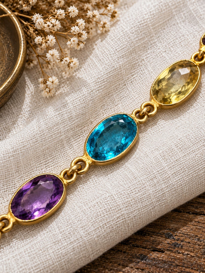 KoraKanvas Color Symphony - Oval Brass Necklace 4