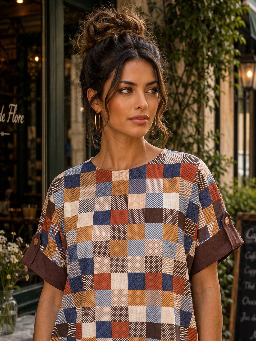 KoraKanvas Earth Mosaic Boxy Top 5