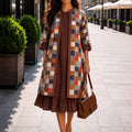 KoraKanvas Earth Mosaic Jacket Dress Set