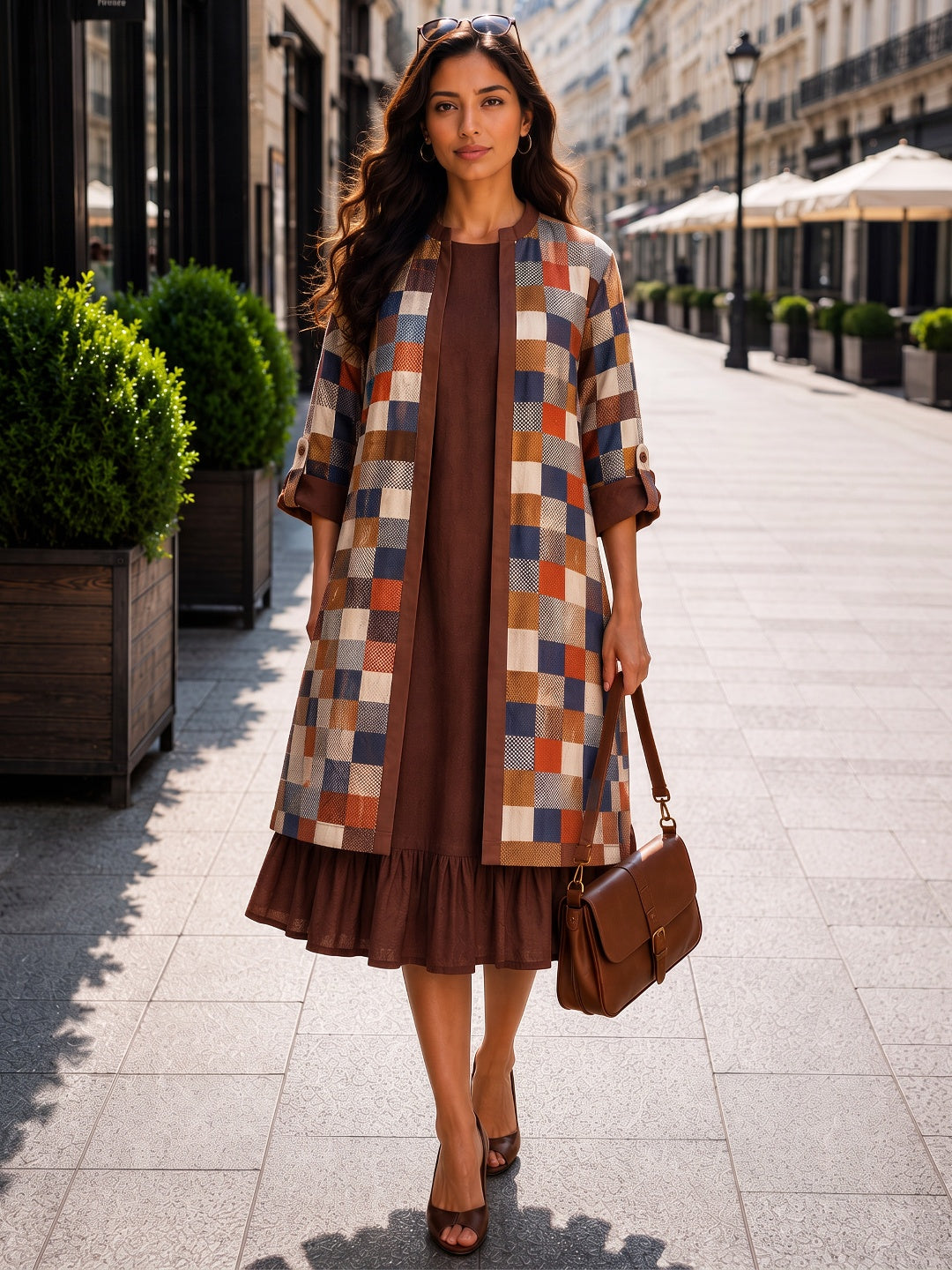 KoraKanvas Earth Mosaic Jacket Dress Set 1