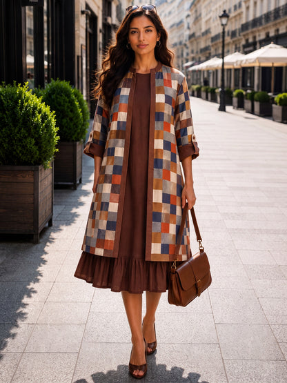 KoraKanvas Earth Mosaic Jacket Dress Set 1