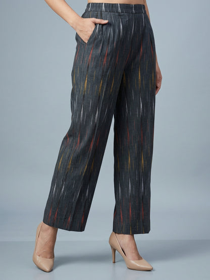KoraKanvas Ember Black Ikat Kurta Set 6