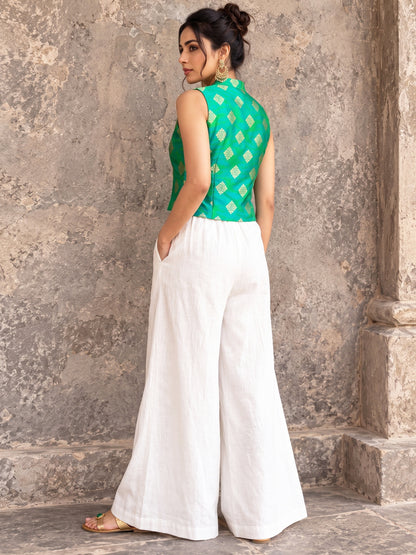 KoraKanvas Emerald Brocade Blouse 3
