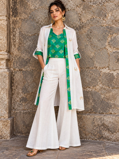 KoraKanvas Emerald Highlight Linen Shacket 1