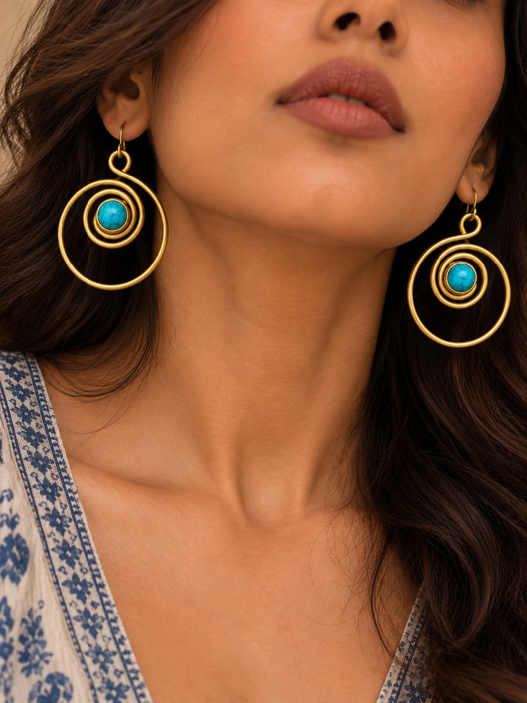 KoraKanvas Encircled Firoza Earrings 2