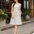 KoraKanvas Fusion Ikat Print Shift Dress