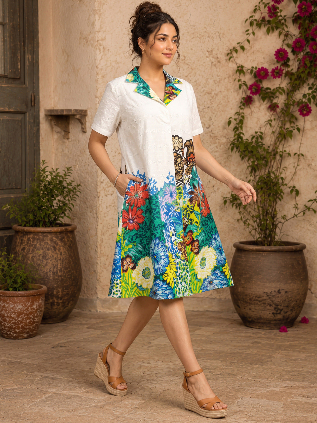 KoraKanvas Gardenia Hakoba Shift Dress 3