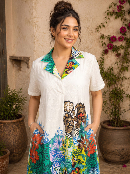 KoraKanvas Gardenia Hakoba Shift Dress 4