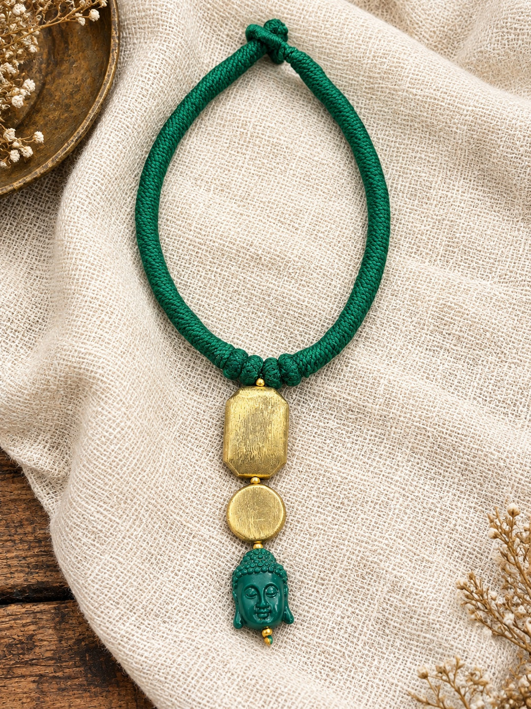 KoraKanvas Green Buddha Thread Choker 2