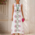 KoraKanvas Hand-Painted Silk Maxi Dress