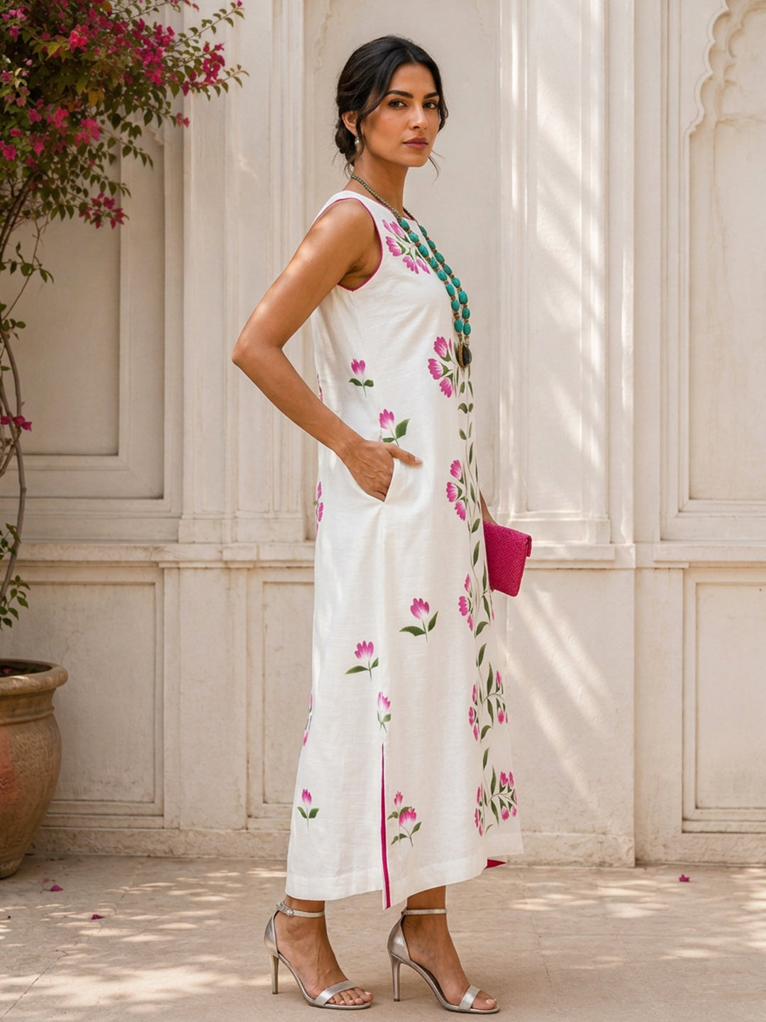 KoraKanvas Hand-Painted Silk Maxi Dress 2