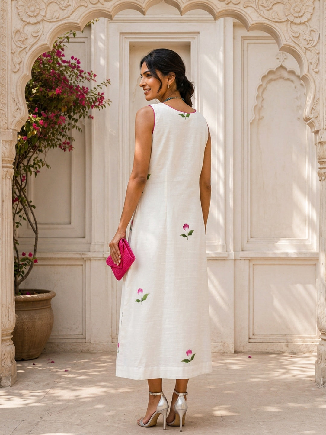 KoraKanvas Hand-Painted Silk Maxi Dress 3
