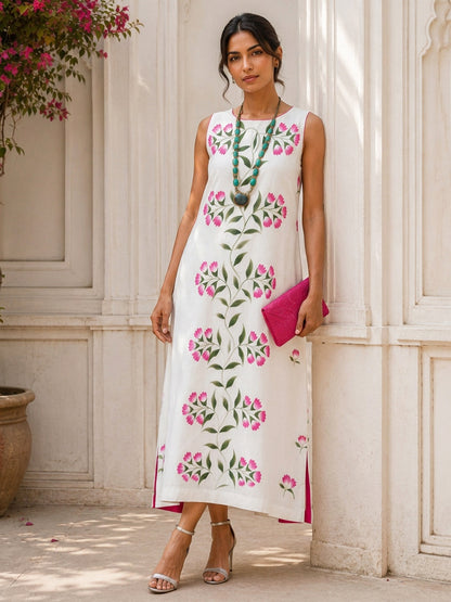 KoraKanvas Hand-Painted Silk Maxi Dress 4