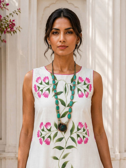 KoraKanvas Hand-Painted Silk Maxi Dress 5