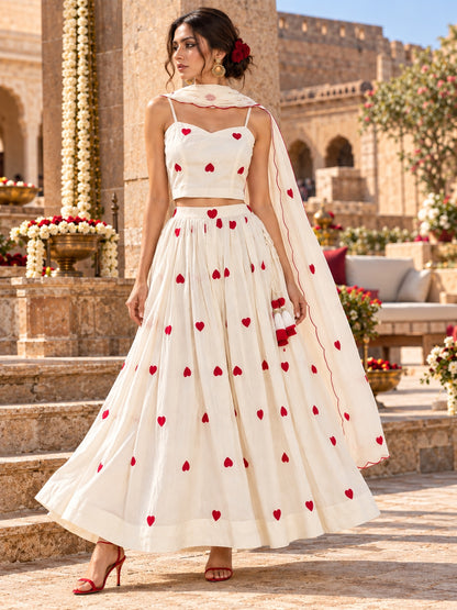 KoraKanvas Heartscape Lehenga Top Set 1
