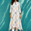 KoraKanvas Heritage Mosaic Asymmetrical Kurta