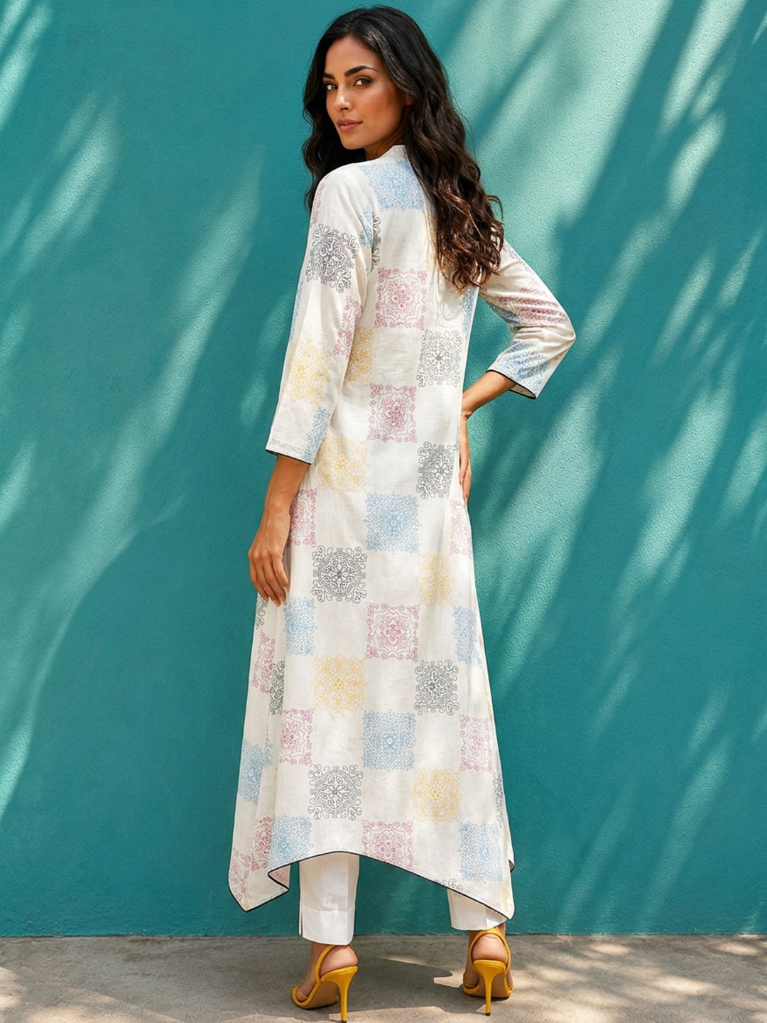 KoraKanvas Heritage Mosaic Asymmetrical Kurta 3