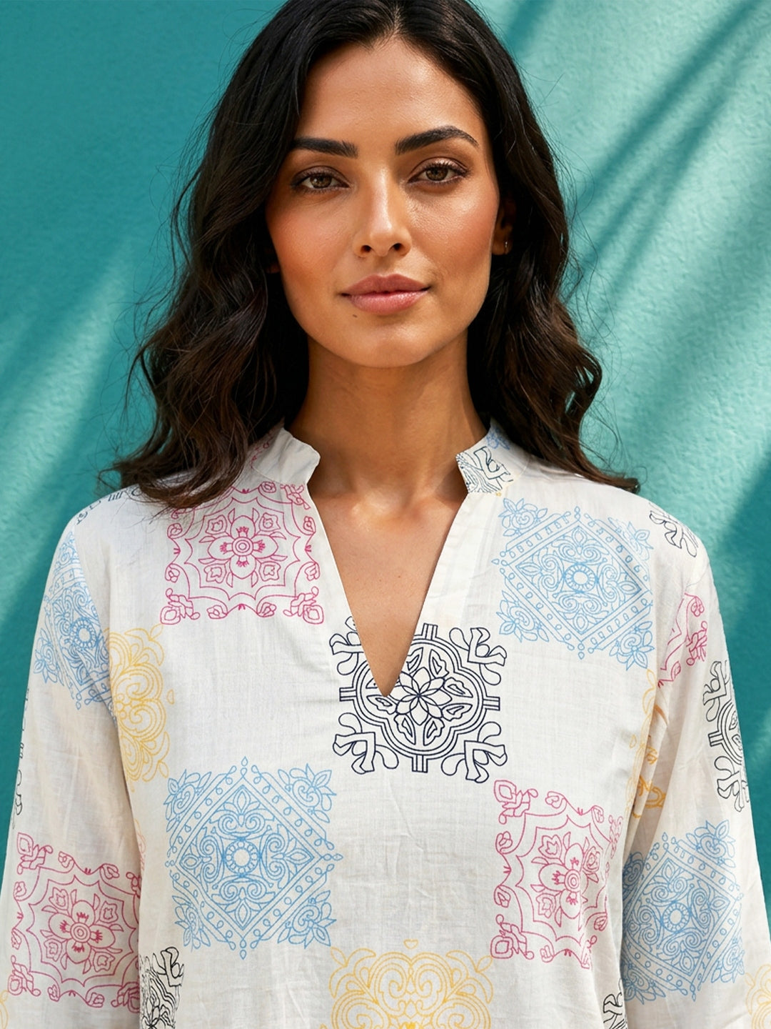 KoraKanvas Heritage Mosaic Asymmetrical Kurta 5