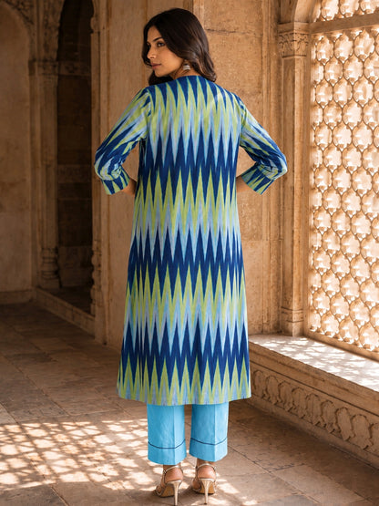 KoraKanvas Ikat Azure Jacket 2